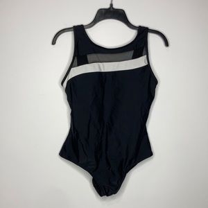 Catalina black & white retro style one piece swimsuit size large